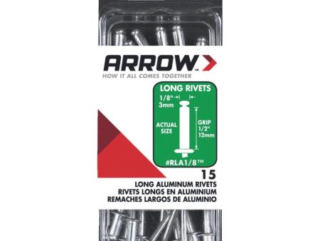 Arrow 1 8 In. x 1 2 In. Aluminum Rivet (15 Count) Online Hot Sale