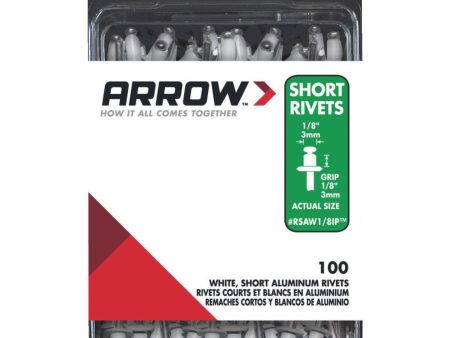 Arrow 1 8 In. x 1 8 In. White Aluminum IP Rivet (100 Count) Supply