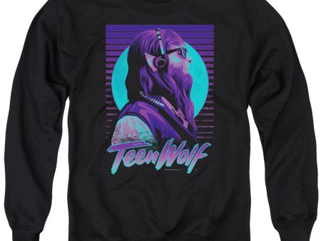 TEEN WOLF : HEADPHONE WOLF ADULT CREW SWEAT Black LG For Discount