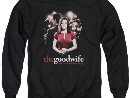 THE GOOD WIFE : BAD PRESS ADULT CREW SWEAT BLACK LG For Sale