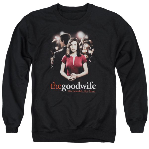 THE GOOD WIFE : BAD PRESS ADULT CREW SWEAT BLACK LG For Sale